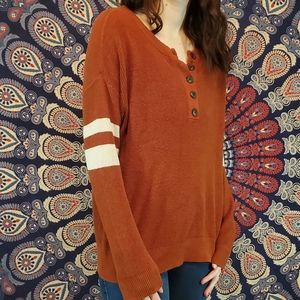 American Eagle Orange Pullover Sweater